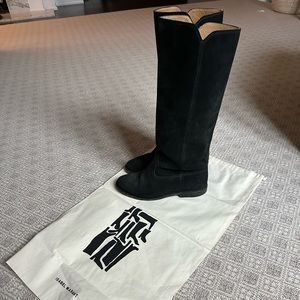 Isabel Marant suede black tall boots
